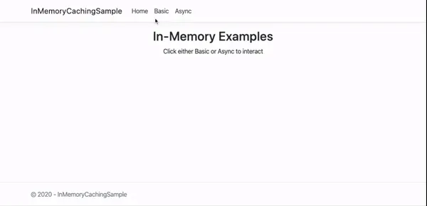 In-memory caching demo