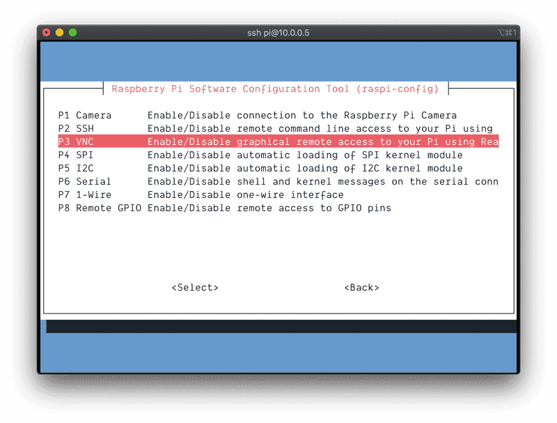 raspi remote dcommand line